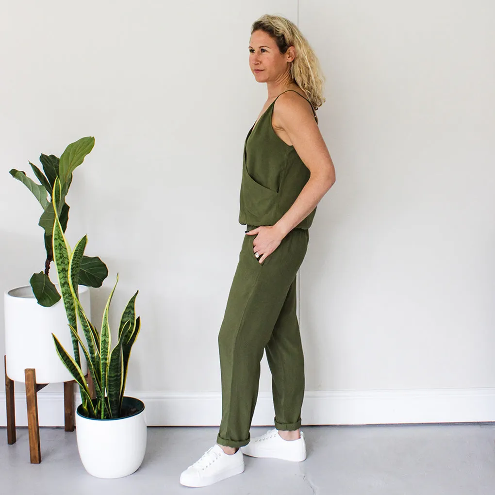 Wrap Jumpsuit - Olive