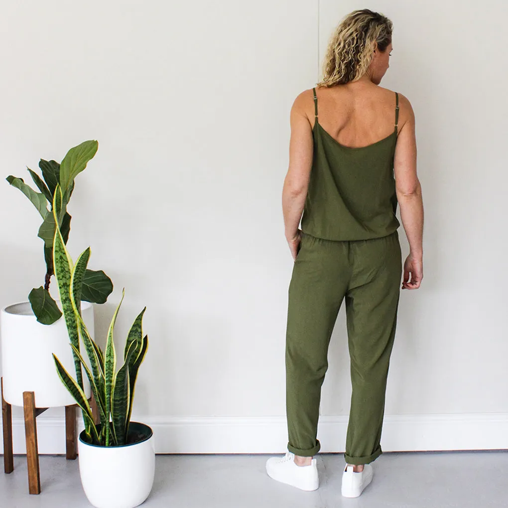 Wrap Jumpsuit - Olive